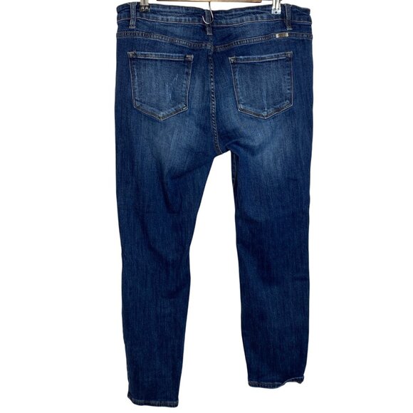 KanCan Tobie Mid Rise Distressed Ripped Super Skinny Blue Jeans Women's Size XL - Picture 4 of 9